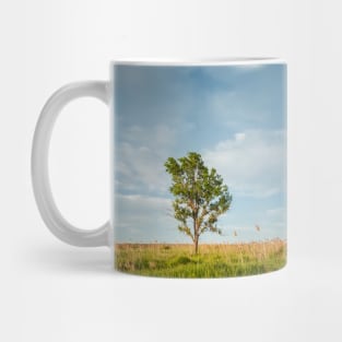 solitary tree in the meadow Mug